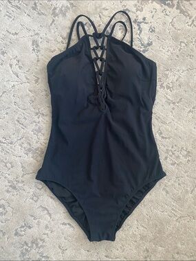 Profile by Gottex Black Strappy One-Piece Swimsuit